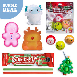 holiday squishy fidget bundle 6 piece set stocking stuffer