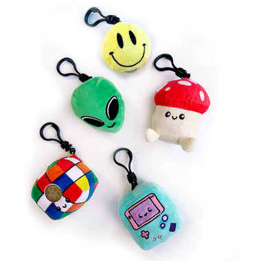 Fun Fidget Bubble Beadie Retro Character Keychains