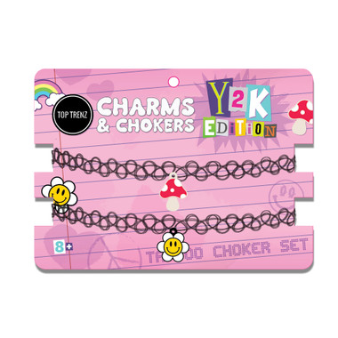 Tattoo Chokers Dangle Charm Set - Y2K Collection