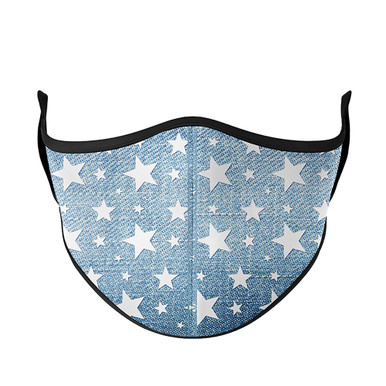 Cute Denim Star Printed Fashion Masks For All Ages