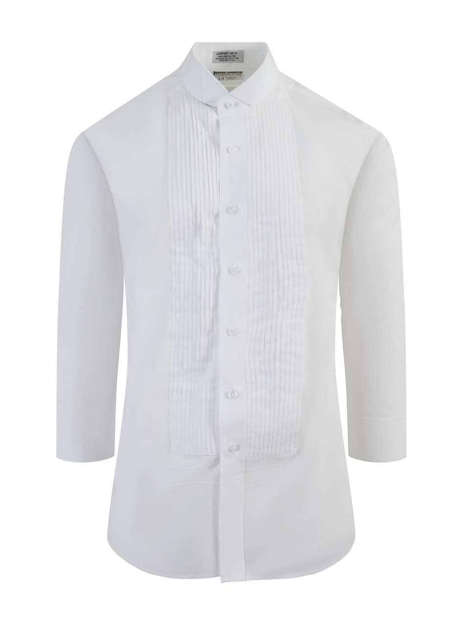 Men's White Wing Tip Collar Pleated Tuxedo Shirt | Discount Pricing Available Men's White Wing Tip Collar Pleated Tuxedo Shirt | Discount Pricing Available