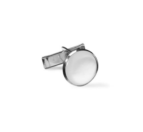 Jewelry | Shirt Cuff Links | White and Silver | Sold by the Gross