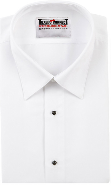 トップス Audire Double collar dress shirt (White) White Cotton Dress dress shirt with Wing Collar and Double