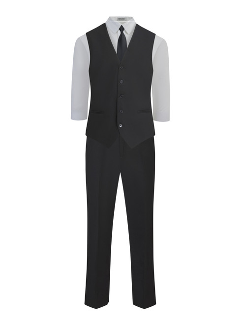 The Walker Ensemble Package with Tuxedo Pants, White Dress Shirt, #4401 Vest and Long Tie