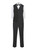 The Colton is a men's ensemble package which includes our men's tuxedo pants, white wing shirt, poplin vest and a black bow tie.