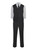 Wesley Ensemble Package with White Dress Shirt,#350 Vest and Black Long Tie