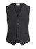 The Merit - Black Poplin Fullback Adjustable Vest with Faux Pockets
