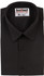 Mens Lay Down Collar Black Dress Shirt