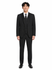 The Ashton  - Men's Tuxedo Package with White Dress Shirt, Black Vest #350B and Long Tie