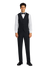 The David is a men's ensemble package which includes our men's tuxedo pants, white wing shirt, black satin vest with no pockets and a black bow tie.
