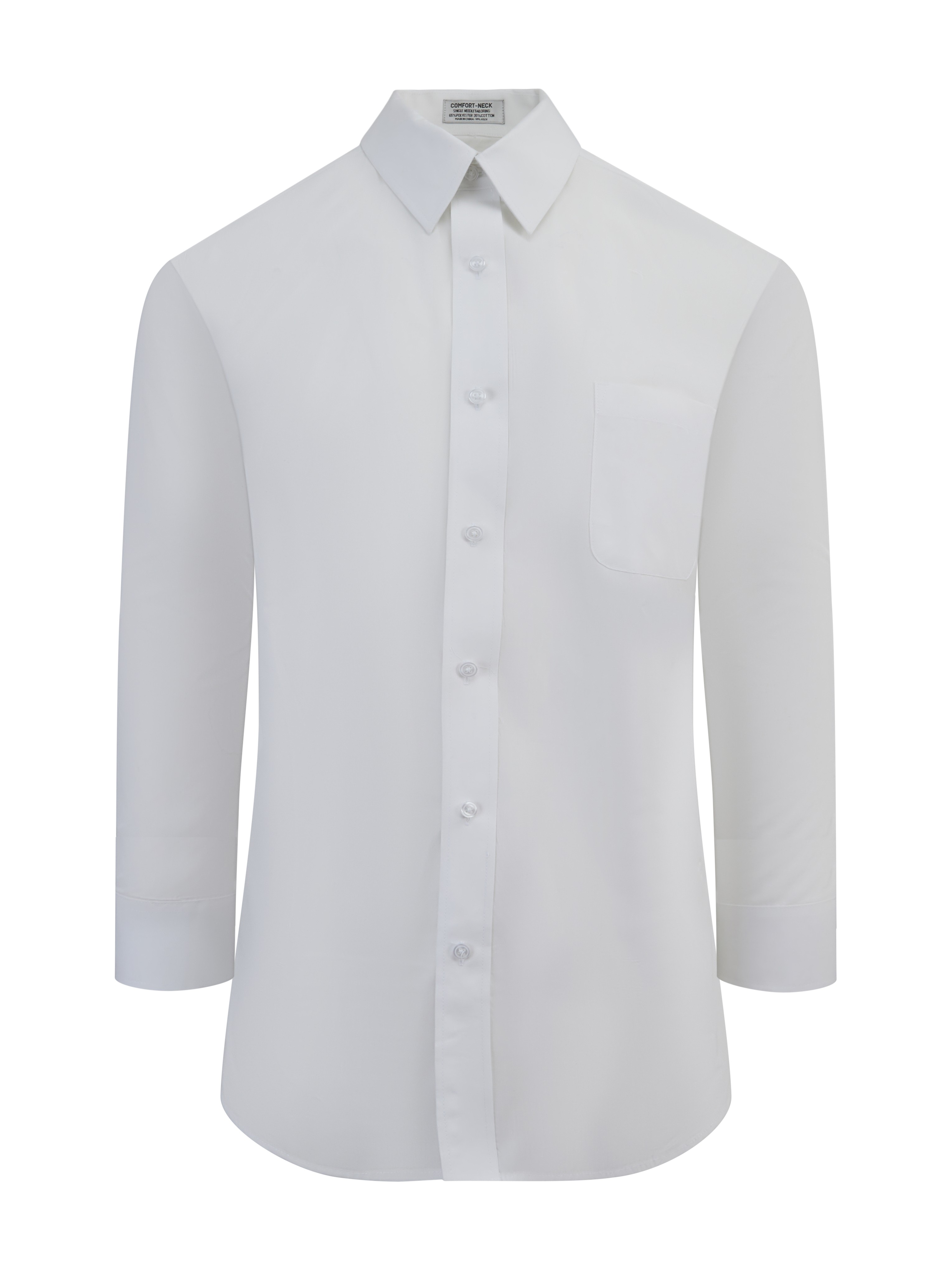 the phos open collar shirts （white） Men's Cotton shirt with denim collar | White | Diesel