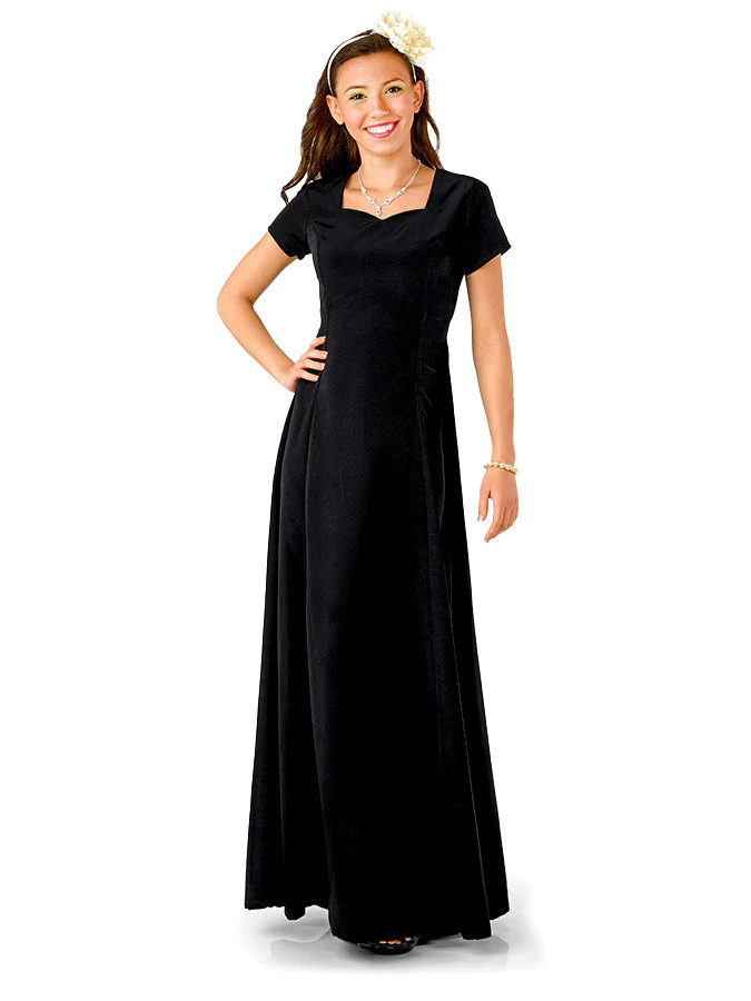 chinese dress ladies LILLIAN (Style #101Y) - Scoop Neck Long Sleeve Dress main image 1