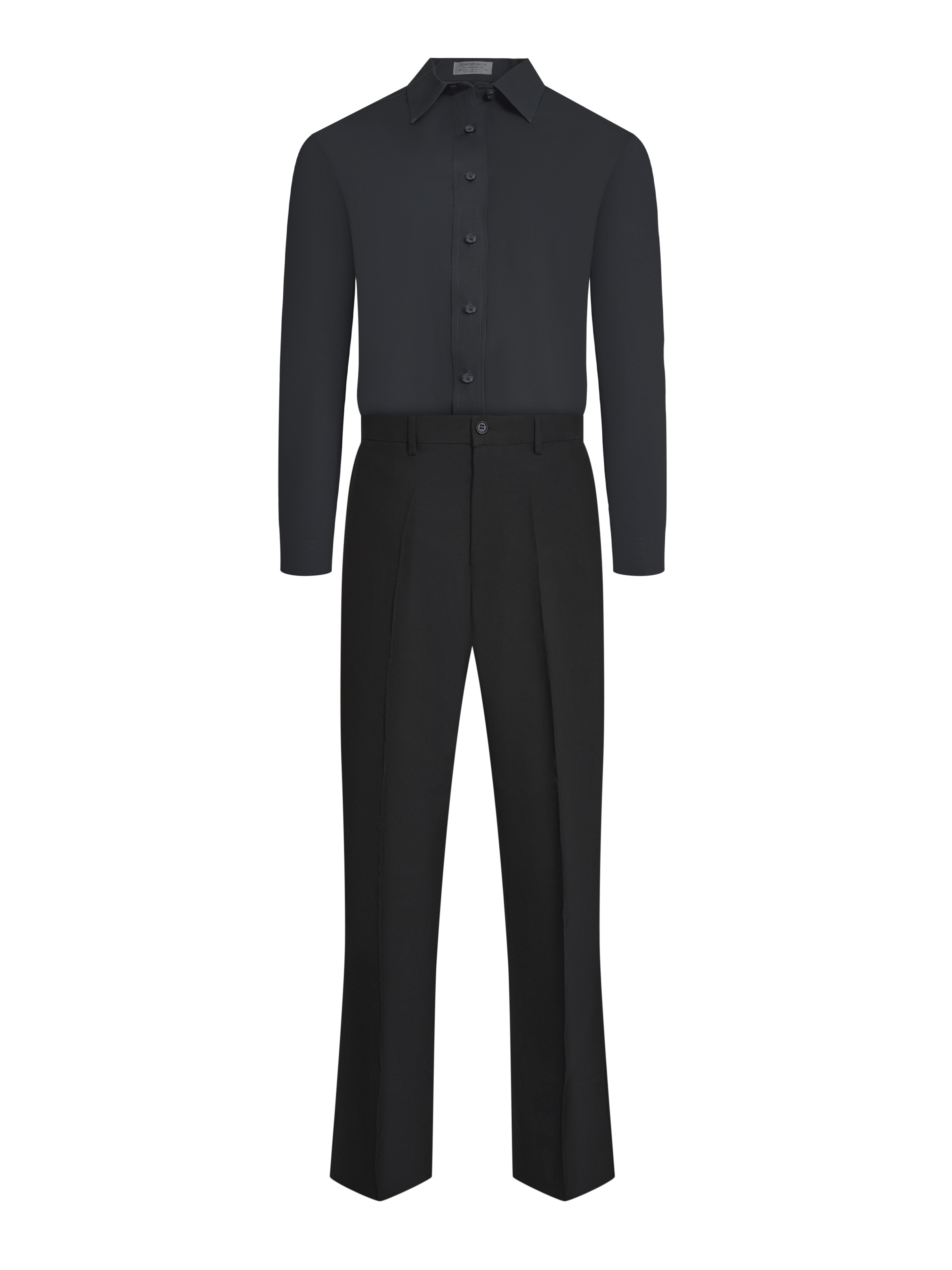 The Henry - Mens Package with Black Dress Pants and Black Premium Microfiber Shirt