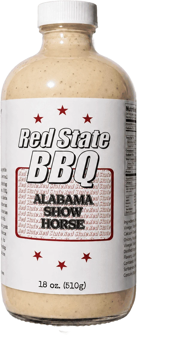 Red State BBQ sauce bottle
