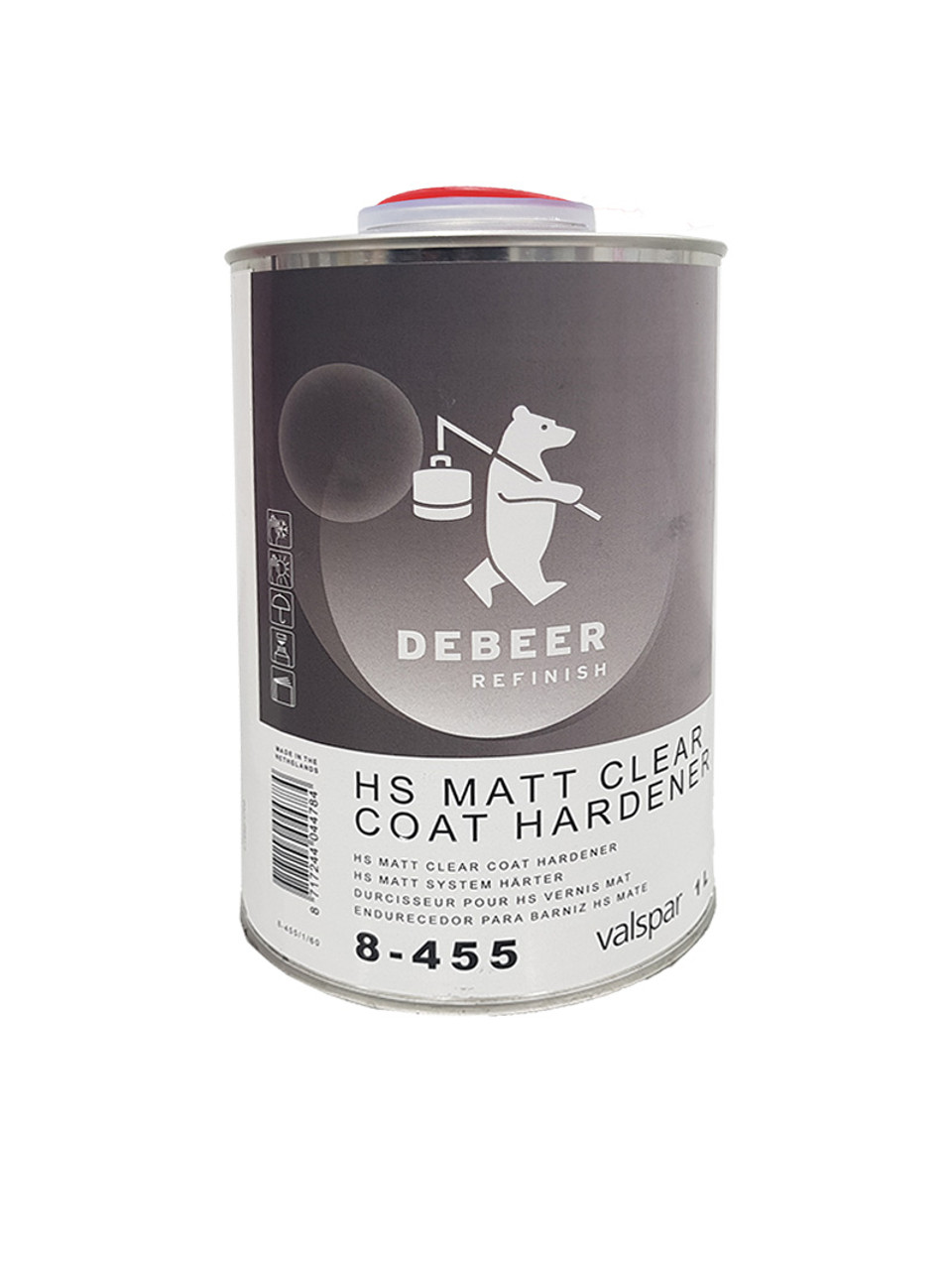De Beer 8-455 HS Matt Clear Coat Hardener 1Lt