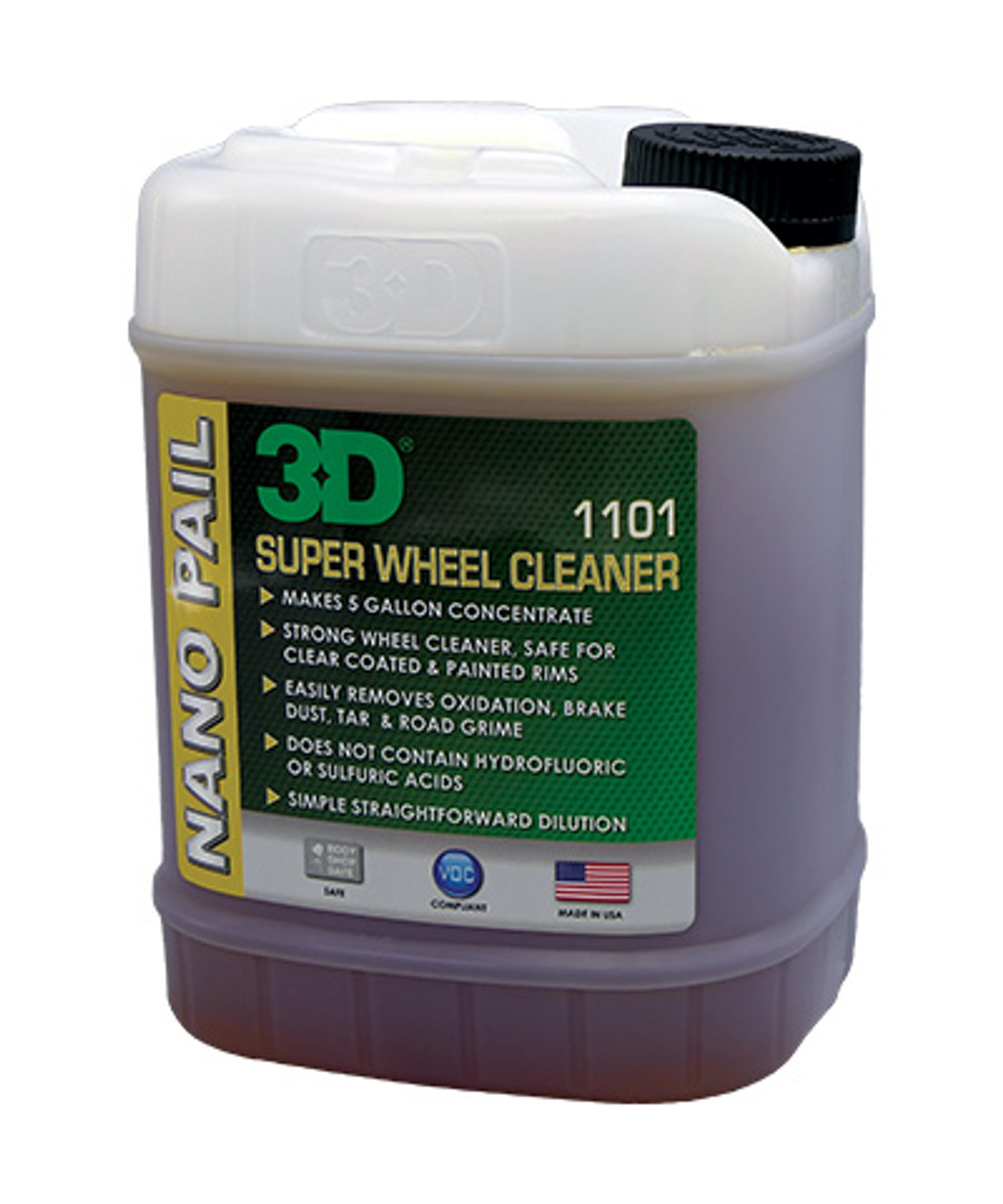 3D Super Wheel Cleaner Nano Pail 1.89Lt