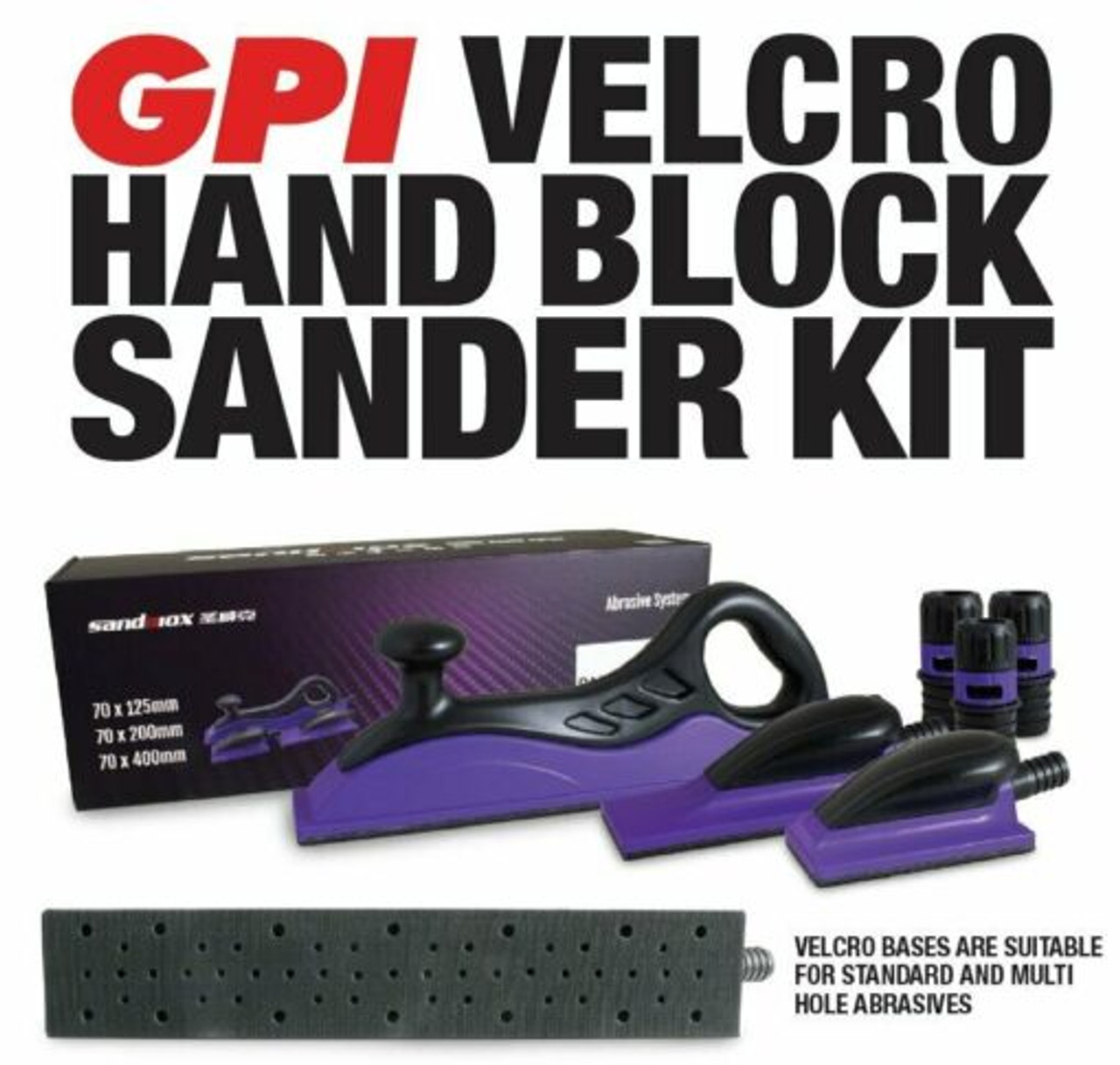 GPI Velcro Sanding Block Kit