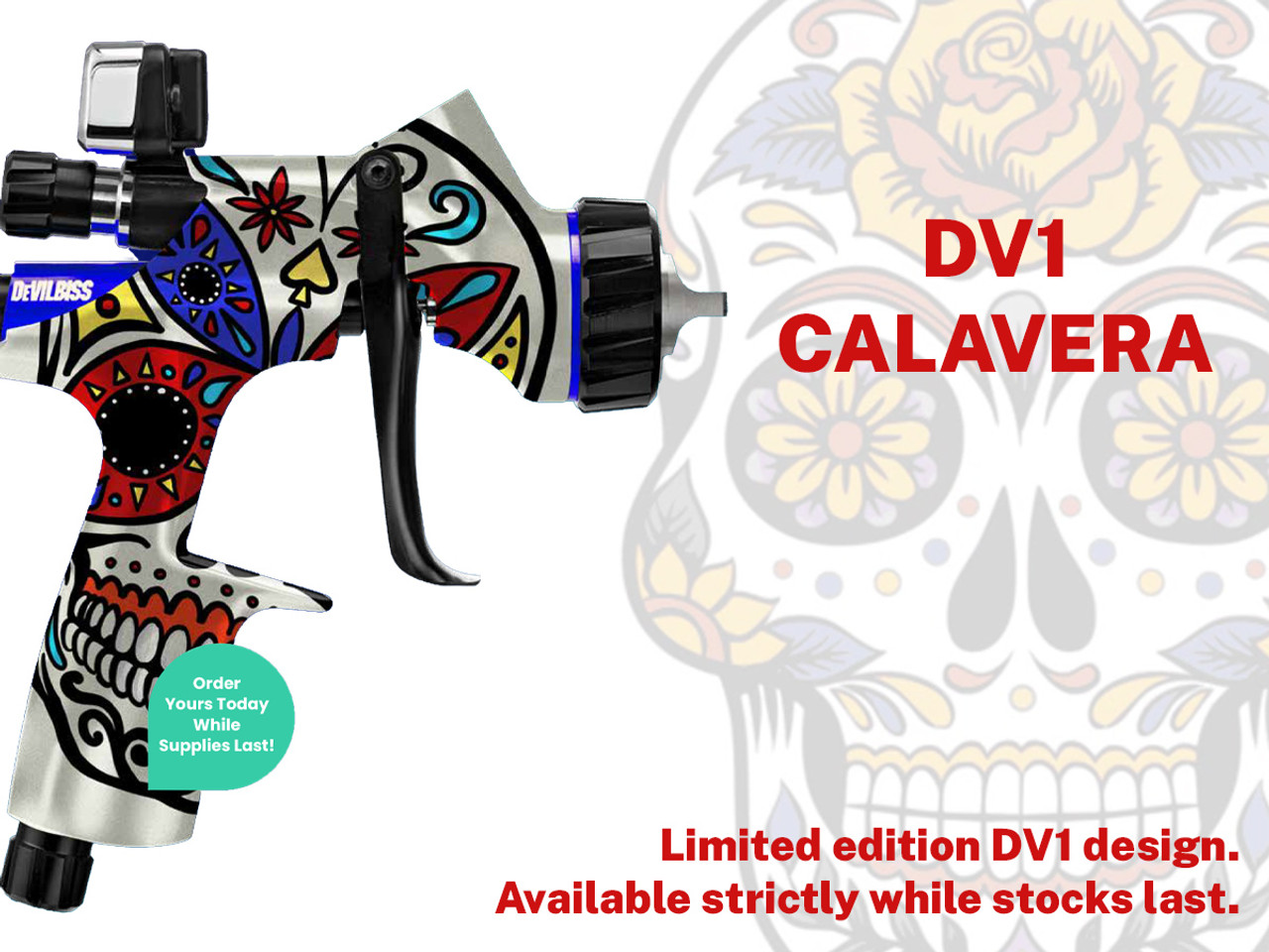 DV1 Clearcoat 1.3 Calavera Digi Gravity Gun & Cup Kit C2+ Aircap