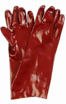 Gloves Red PVC 45Cm