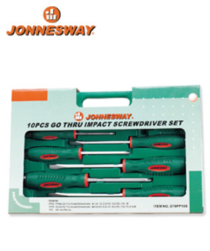 Jonnesway Mechanical Go Thru Impact Screwdriver Set 10Pc