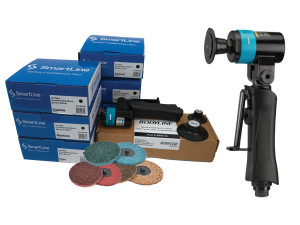 Bodyline Adjustable Head Air Sander 2" & 3" Surface Conditioning Disc Bundle