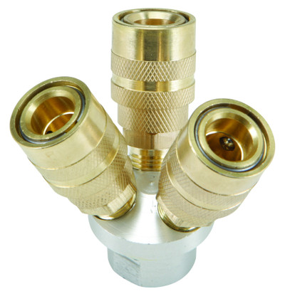 Air Fitting 3 Way Manifold 1/4 inch