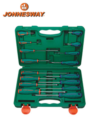 Jonnesway Anti-Slip Screwdriver Set 16Pc Jonnesway Anti-Slip Screwdriver Set 16Pc