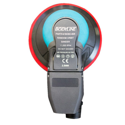 Bodyline 150Mm Air Orbital Sander 2.5mm Orbit 52 Multi-Hole Velcro Pad  Central Vacuum Bodyline 150Mm Air Orbital Sander 2.5mm Orbit 52 Multi-Hole Velcro Pad  Central Vacuum