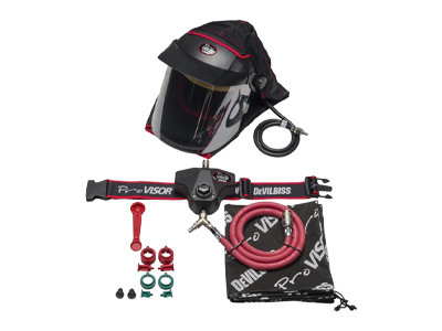 Devilbiss PROV-650 Visor, Belt With Regulator, Velcro Neck Cover & Gun Hose Devilbiss PROV-650 Visor, Belt With Regulator, Velcro Neck Cover & Gun Hose