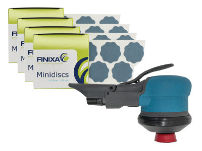 Bodyline Denibbing Sander with Finixa 35mm PSA Discs Combo