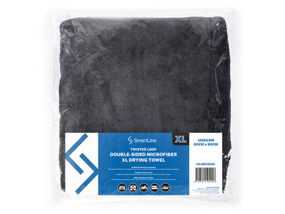 Smartline 1200GSM Double-Sided Edgeless Twisted Loop Drying Microfibre Cloth 60 x 90