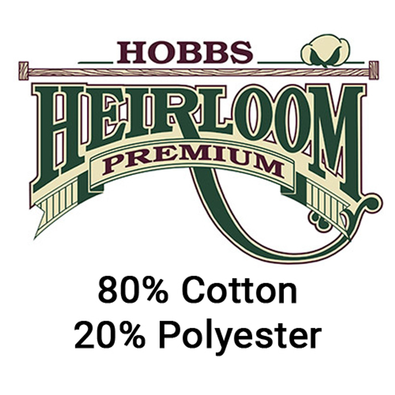 Hobbs Heirloom 80/20 Cotton Batting - King 120 x 120