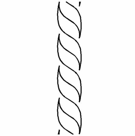 Stencil Continuous Curve Rope 1-1/2in- Plastic - Heartbeat Quilting