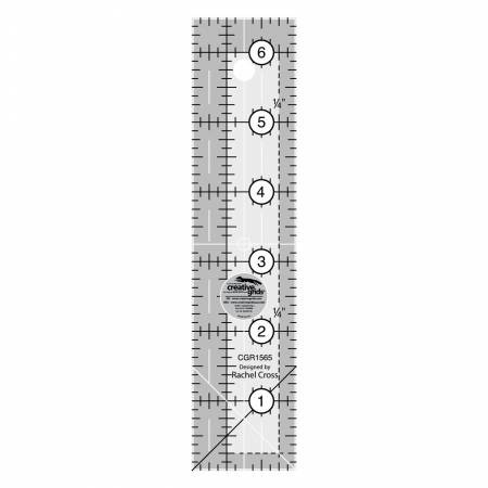 Creative Grids Quilt Ruler 1-1/2in x 6-1/2in - Heartbeat Quilting