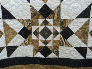 Gold & Black Stars Quilt