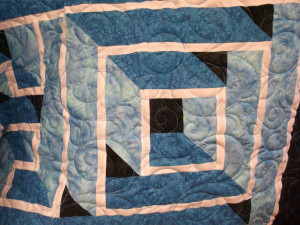 Geometric Blues Quilt