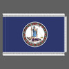 Official State of Virginia Indoor Lobby Flag with White Fringe