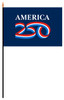 America 250 / United States  - 4" x 6" Miniature Stick Flag Set