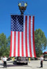 Fire Truck American Flag, Nylon 8x12