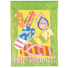 Hello Summer Flip Flops Applique House Flag