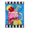 Pink Lemonade Applique Garden Flag