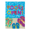 Pools Open Flip Flops Suede Garden Flag