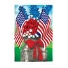 Patriotic Bouquet Applique House Flag