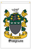 Simpson Family Crest Custom flag- 2x3ft 