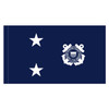 U.S. Coast Guard 2-Star Admiral Flag with pole sleeve