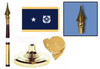 U.S. Coast Guard 1-Star Admiral Fringed Lobby Set