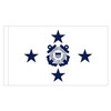 U.S. Coast Guard 4-Star Admiral Flag with pole sleeve (non-seagoing)