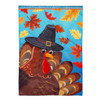 Turkey Time Applique Garden Flag