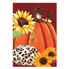 Animal Print Pumpkin House Garden Flag