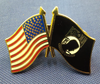 POW MIA / US Lapel Pin - White inner seal look